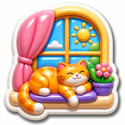 a cat lounging in a sunlit window