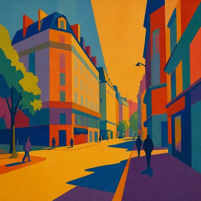 Color Field Abstract Art Style Style Transfer Example
