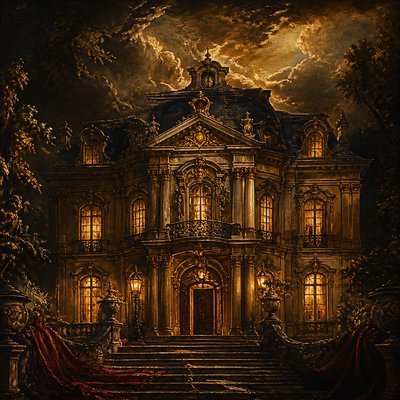 house with front view — Baroque Art Style