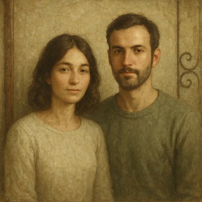 portrait of two people together