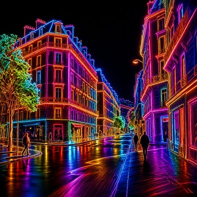 Light Art Style Style Transfer Example