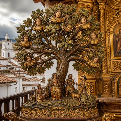 a tree in nature — Ecuadorian Art Style