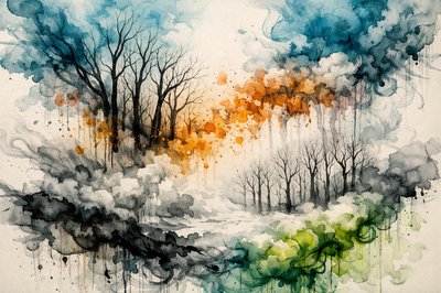 Trees are always trying to reach the sky;
arms stretched out toward heaven
‘til their leaves turn brown and die.
Then will come the winter,
when they stand the icy wind.
waiting for the sun to shine
and spring to come again.

The drama’s reinacted every year:
Leaves come down like clouds of doubt and fear.
While on the ground, the winter passes by,
every tree keeps reaching to the sky.