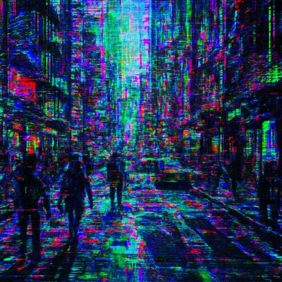 urban street with city activity