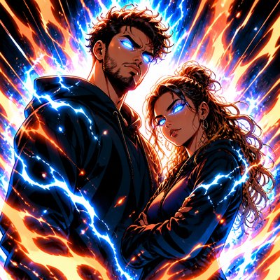 portrait of two people together