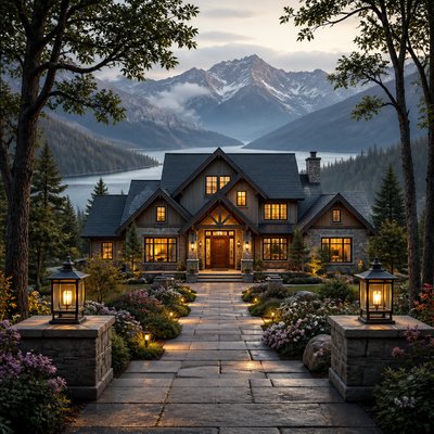 house with front view — Depth Art Style