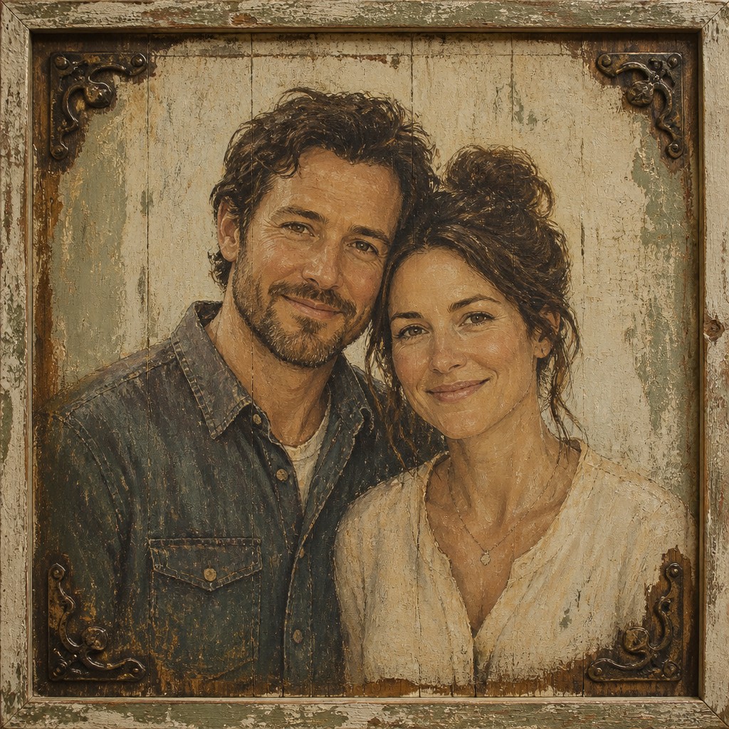 portrait of two people together