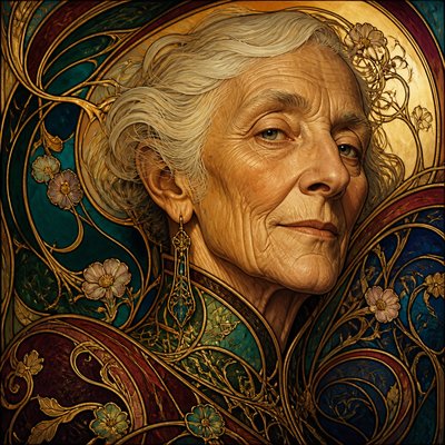 close-up portrait of an elderly person with expressive weathered features