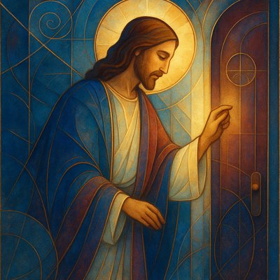 Jesus stands at the door and knocks