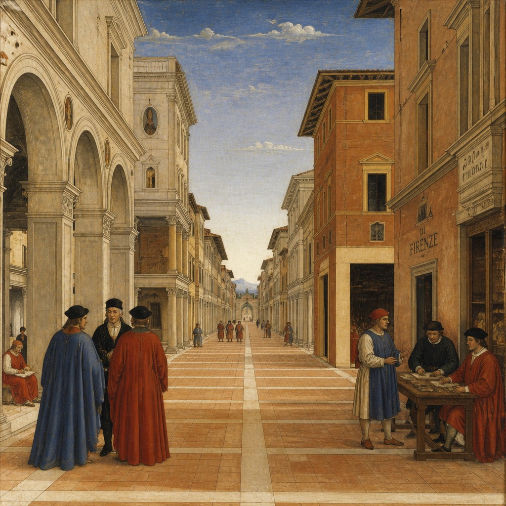 urban street with city activity