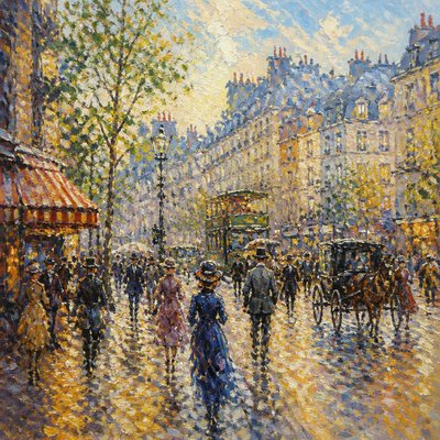urban street with city activity