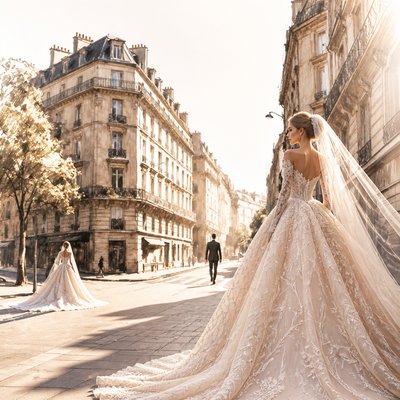 Bridal Couture Fashion Design Style Transfer Example