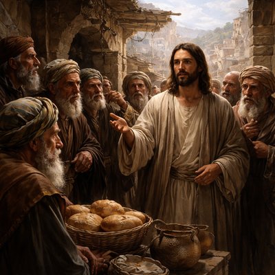 “The Jews then murmured at him, because he said, I am the bread which came down from heaven.” (John 6:41, KJV)

