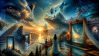 sweeping panoramic landscape with a dramatic sky