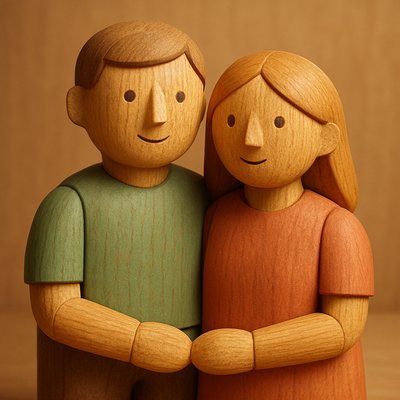 portrait of two people together