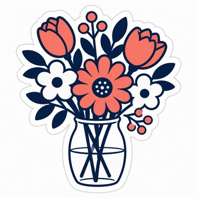 bouquet of flowers in a glass vase