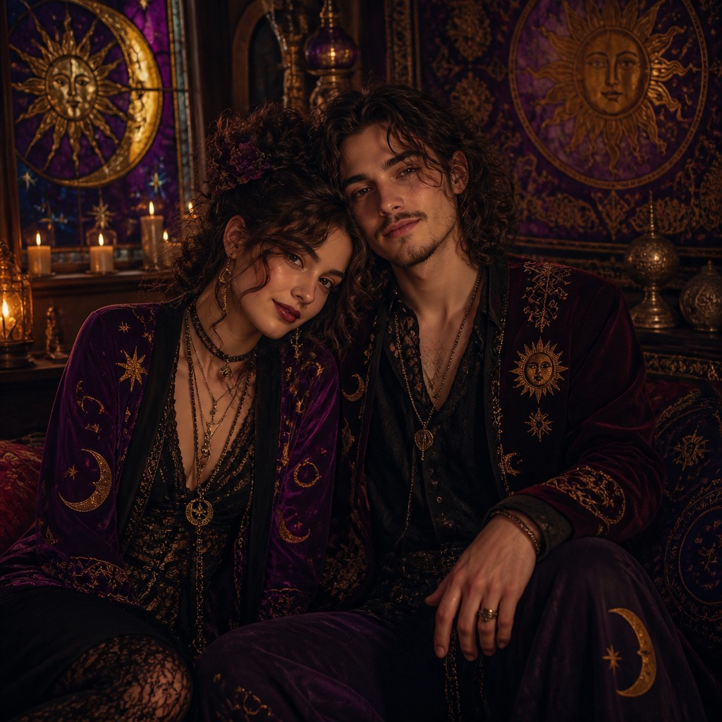 portrait of two people together — Whimsigoth Aesthetic