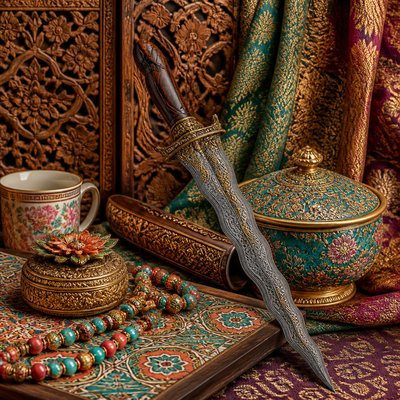 still life with everyday objects — Malaysian Art Style