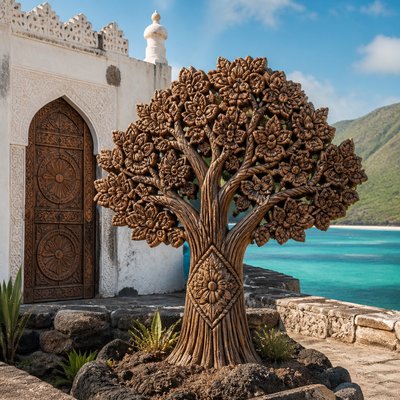 a tree in nature — Comorian Art Style