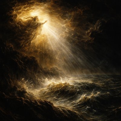 “In the beginning God created the heaven and the earth. And the earth was without form, and void; and darkness was upon the face of the deep. And the Spirit of God moved upon the face of the waters.” (Genesis 1:1-2, KJV)
