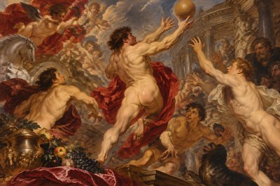 greco-roman ignudi athletes catching a ball