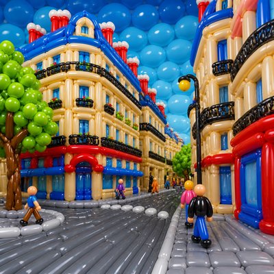 Balloon Art Style Style Transfer Example