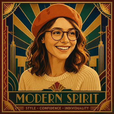 Art Deco Poster Design Style Transfer Example