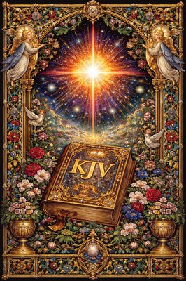 Not using maps or globes as symbols please create Kepler's Supernova and the Bible, "KJV" is the only word used