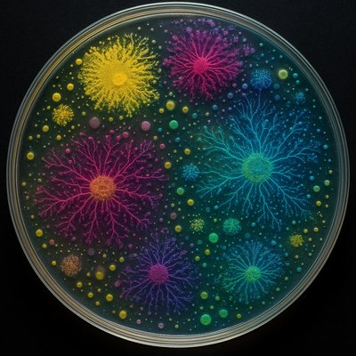 Bacteriological Agar Art Style Transfer Example