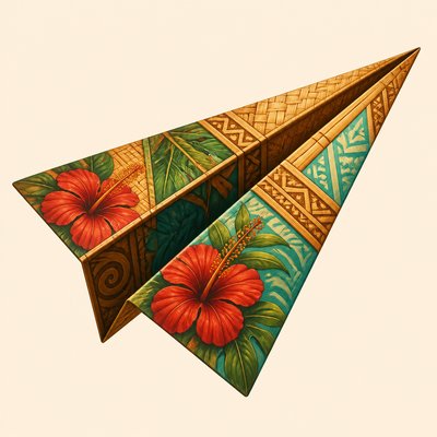 a paper plane, clean minimal composition on a plain background, no text