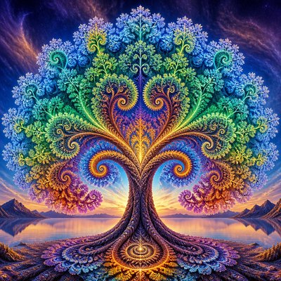 a tree in nature — Fractal Art Style