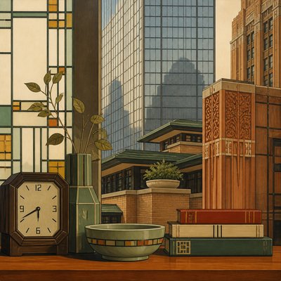 still life with everyday objects — Chicago Art Style
