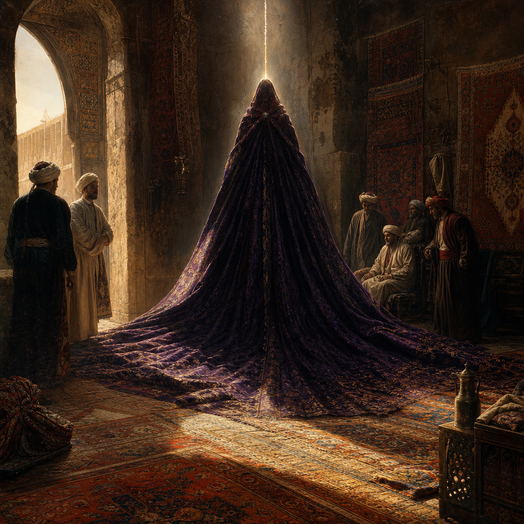 a painting of a group of people in a room