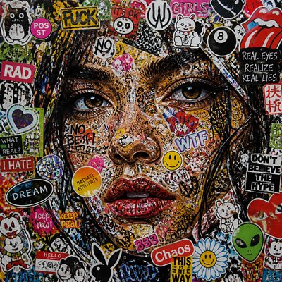 Sticker Bomb Street Art Style example