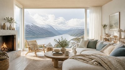 sweeping panoramic landscape with a dramatic sky