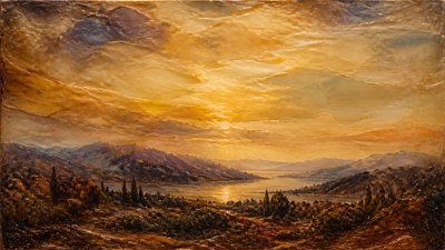 sweeping panoramic landscape with a dramatic sky