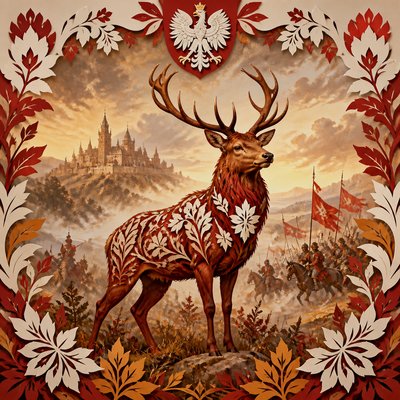 animal standing in natural pose — Polish Art Style