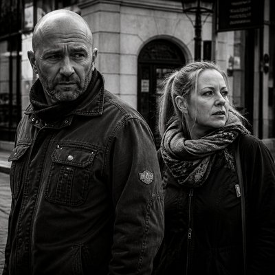portrait of two people together