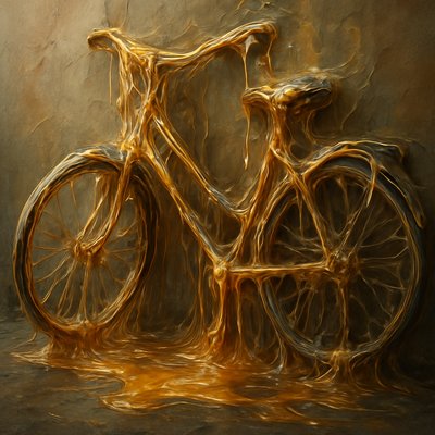 bicyle resting against a wall