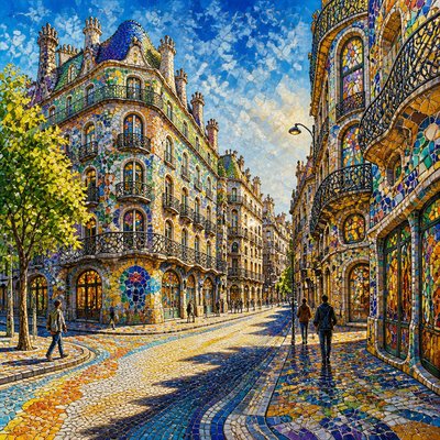Barcelona Art Style Style Transfer Example