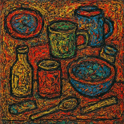 still life with everyday objects