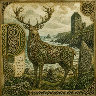 animal standing in natural pose — Irish Art Style