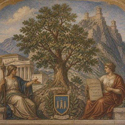 a tree in nature — Sammarinese Art Style
