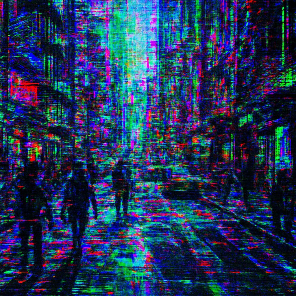 urban street with city activity