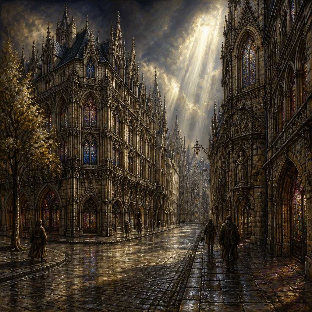 Gothic Architecture Art Style Transfer Example