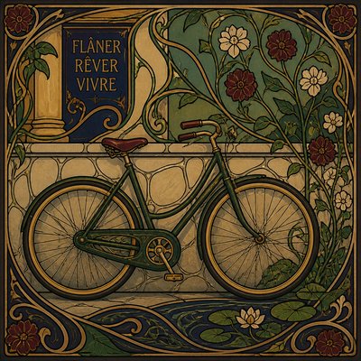 bicyle resting against a wall