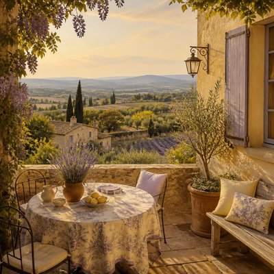 wide landscape with natural scenery — French Country Interior Design
