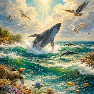 “And God created great whales, and every living creature that moveth, which the waters brought forth abundantly, after their kind, and every winged fowl after his kind: and God saw that it was good. And God blessed them, saying, Be fruitful, and multiply, and fill the waters in the seas, and let fowl multiply in the earth.” (Genesis 1:21-22, KJV)
