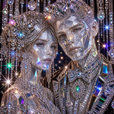 portrait of two people together — Crystal Jewelry Style