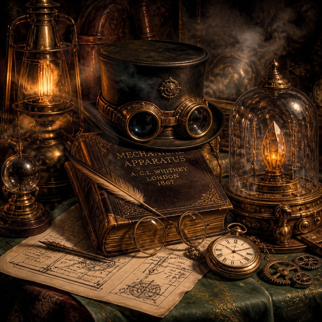 still life with everyday objects — Steampunk Fantasy Art